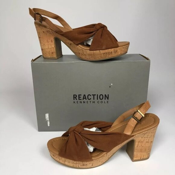 Kenneth Cole Reaction Tole Booth Ankle-Strap Sandals Tan 8.5M - Picture 1 of 7